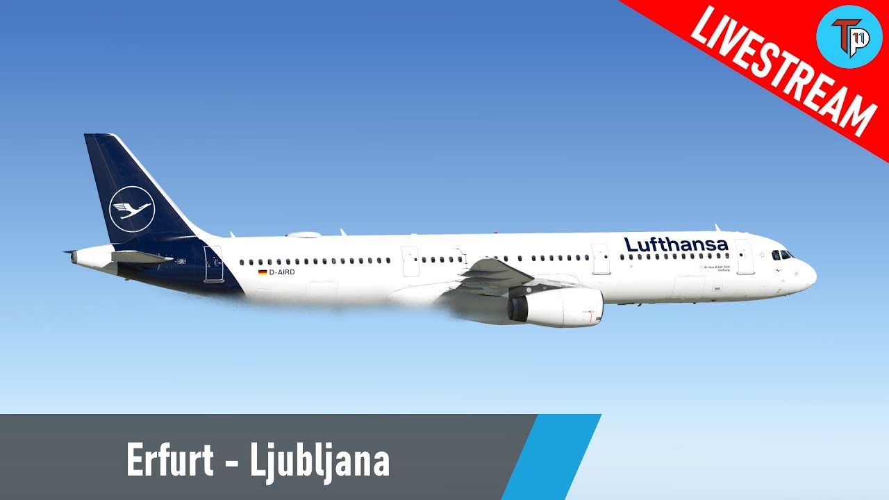 X-Plane 11 | Erfurt - Ljubljana (EDDE - LJLJ) | Airbus A321 | Lufthansa | IVAO