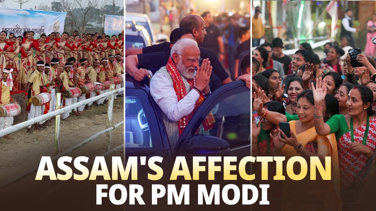 A very special welcome for PM Modi in Golaghat, Assam