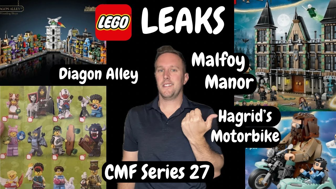 2025 LEGO Harry Potter LEAKS - Malfoy Manor, Diagon Alley, Hagrid's Motorbike (76453, 76444, 76443)