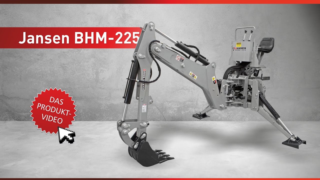 Heckbagger Jansen BHM-225 inkl. 400 mm Schaufel, Anbaubagger, Bagger