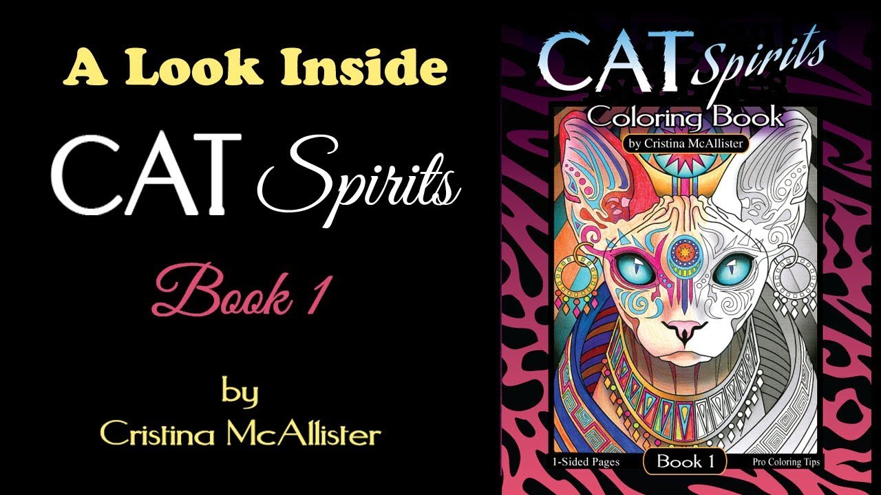 Look Inside: Cat Spirits Book 1 Coloring Book by Cristina McAllister