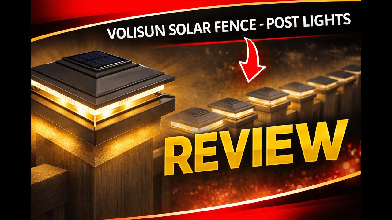 Review - VOLISUN Solar Fence - Post Lights, Solar Post Cap Light Outdoor Waterproof 12pac