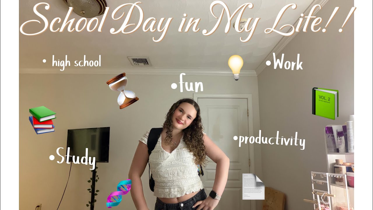 School Day In My Life! 🧬📚💻📄📗・school・fun・productivity・life