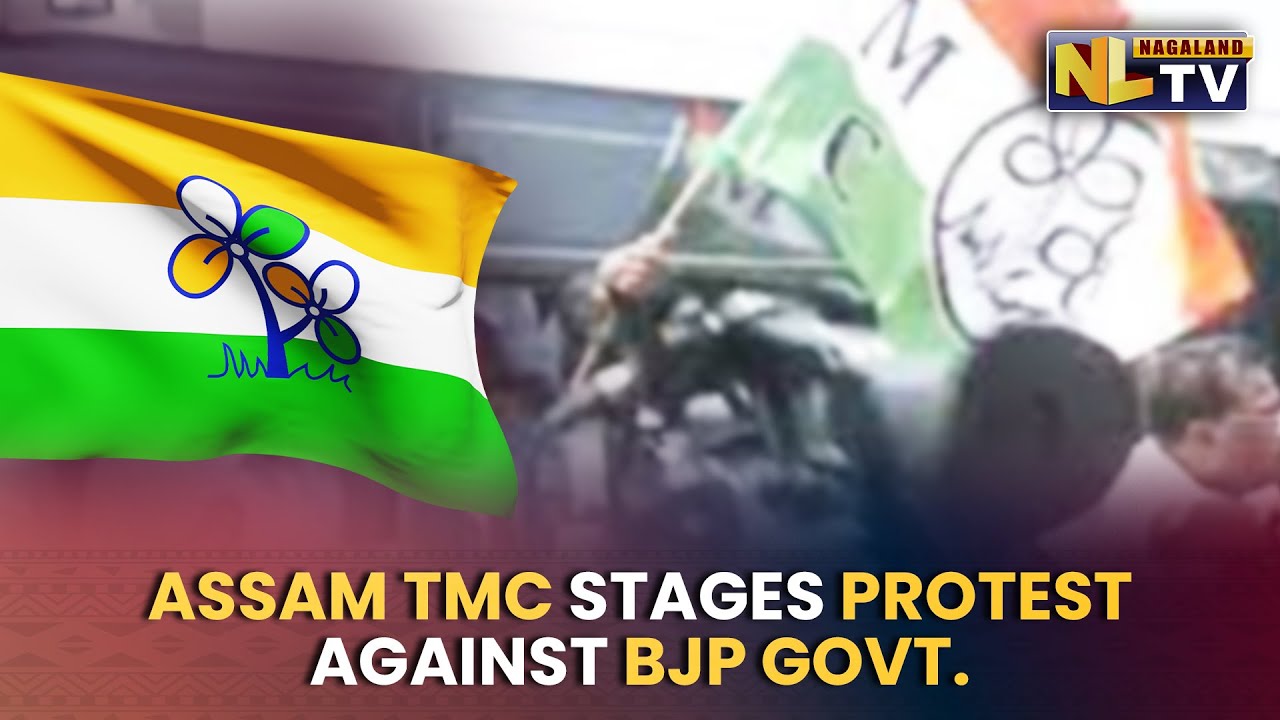 ASSAM TMC STAGES PROTEST AGAINST BJP GOVERNMENT OVER SHIV SENA COUP