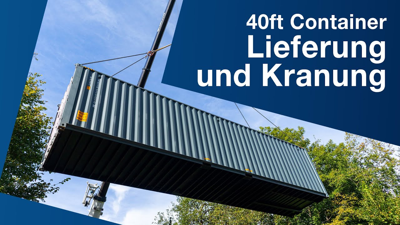 Lieferung und Kranung &ndash; 40ft Container mit Schwerlastkran | AlpsContainer&reg;