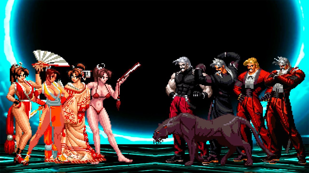 [KOF Mugen] Mai Shiranui Team vs Rugal Bernstein Team