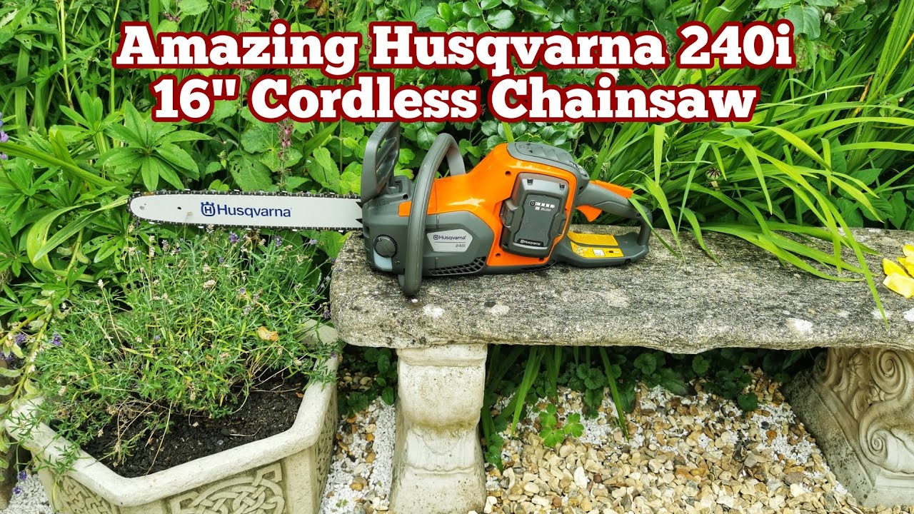 Amazing Husqvarna 240i Cordless 16 Inch Chainsaw, Unboxing, Assembly, Use To Cut Winter Firewood
