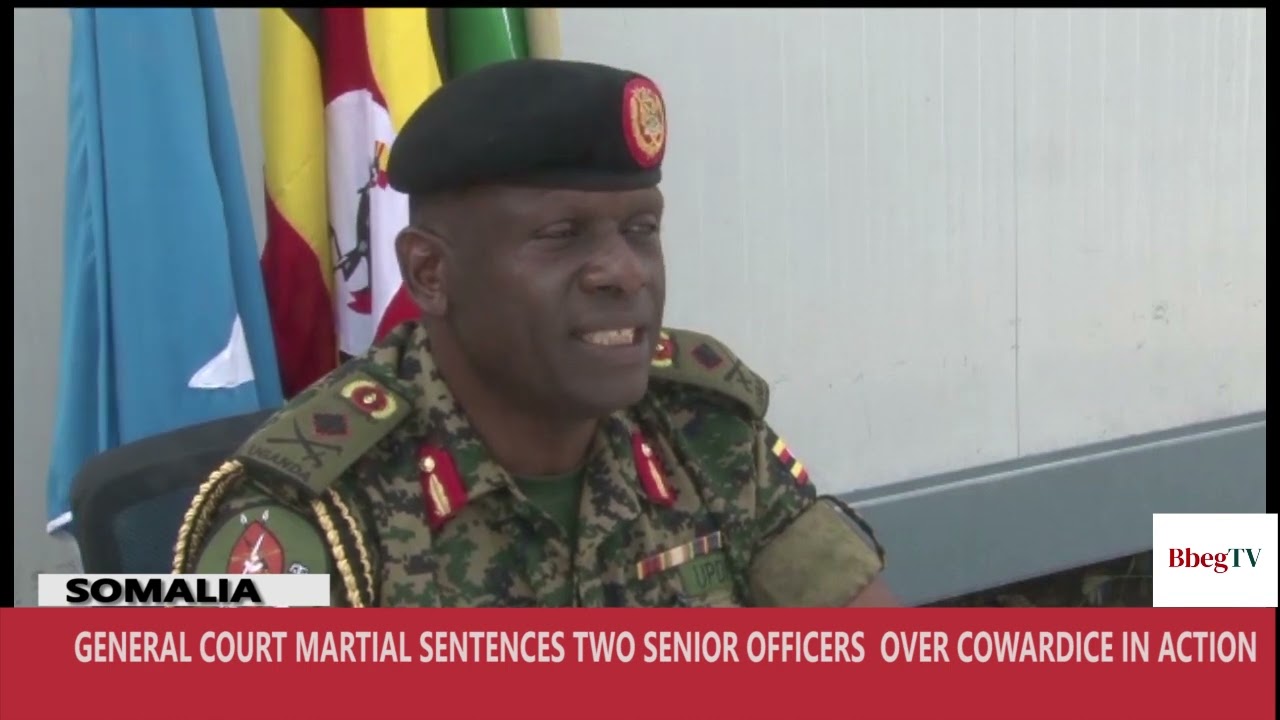 GENERAL COURT MARTIAL SENTENCES TWO SENIOR OFFICERS OVER COWARDICE IN ACTION