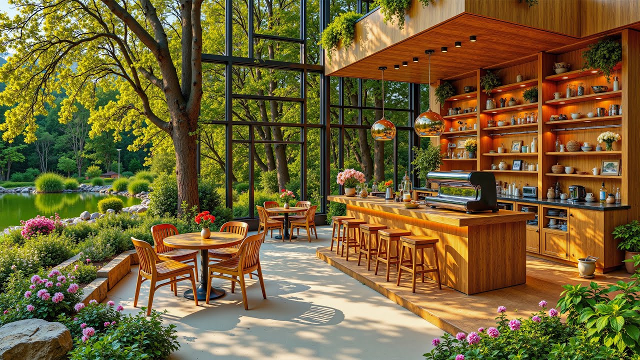 Morning Garden Jazz Music☕Relaxing Coffee Jazz Vibes for Easy Work & Thoughtful Moments