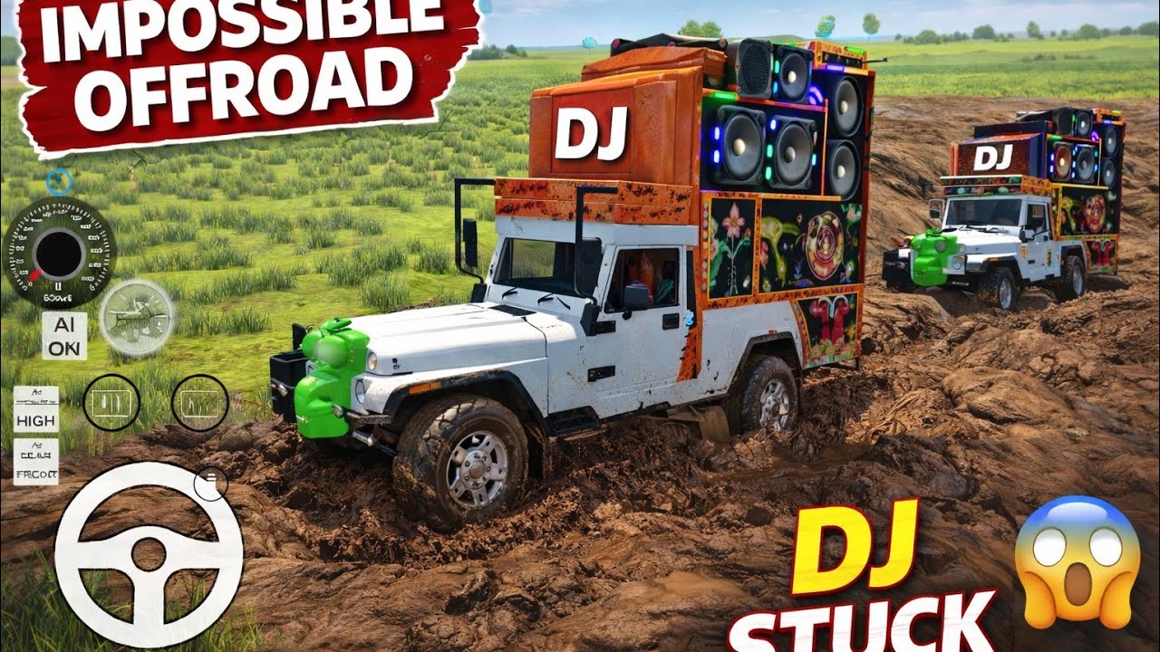 “DJ Gaddi Phas Gayi 😱 | Impossible Offroad DJ Gameplay 🔥”