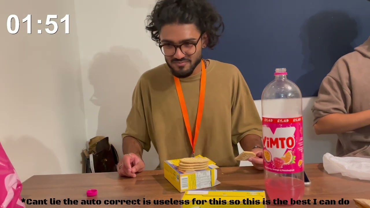 Biscuit eating challenge