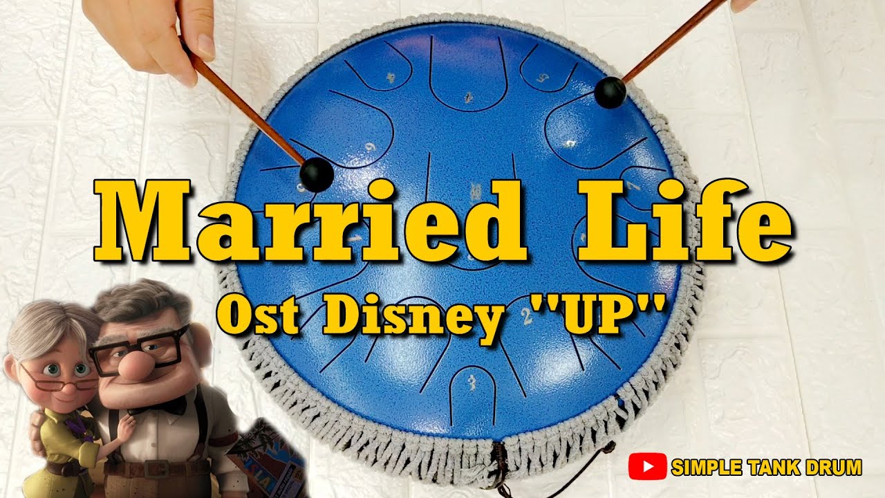 Married Life Ost Disney UP - Simple Tank Drum Cover with Tabs