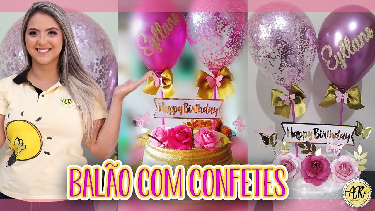 Ballon Cake - Balão com confetes