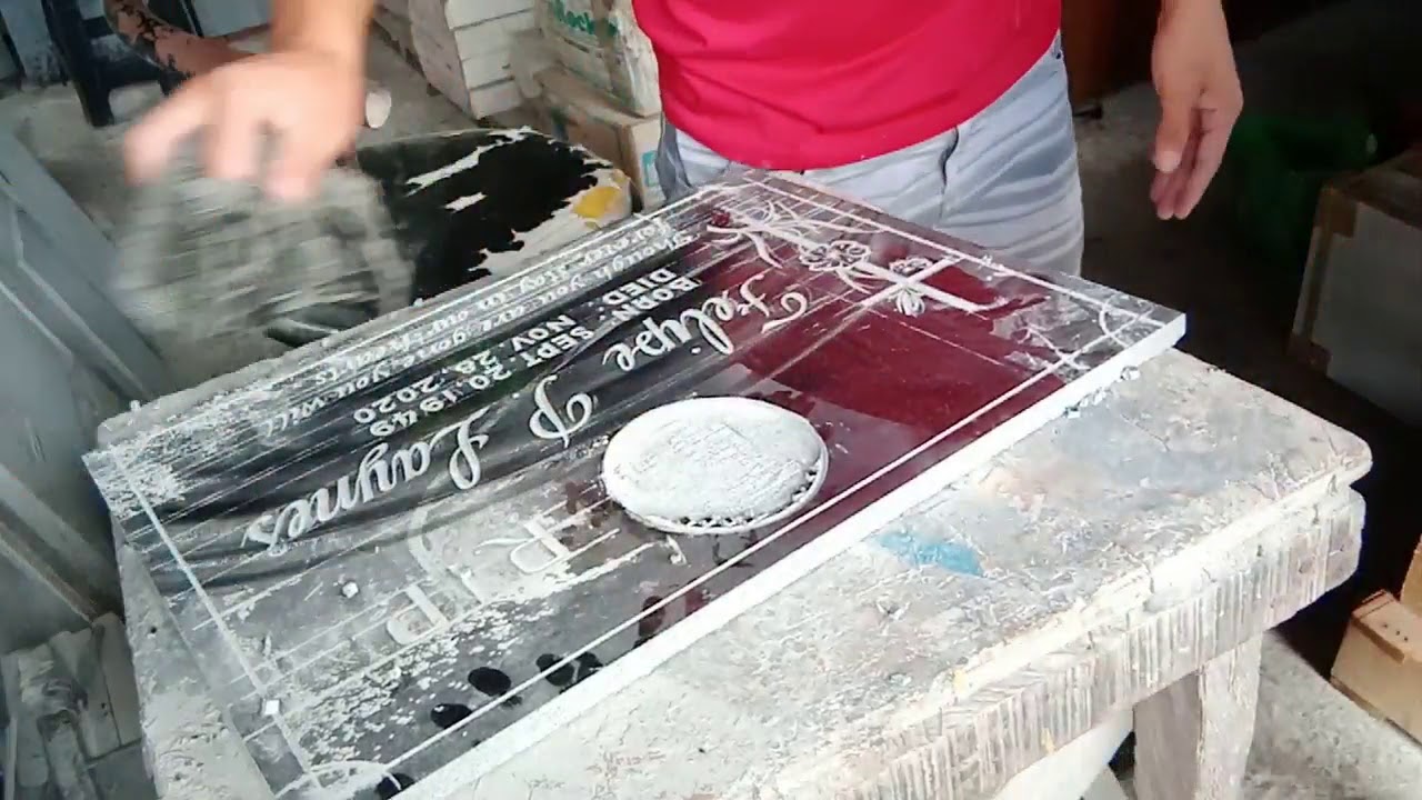 HOW TO INSTALL/PUT CERAMIC PICTURE IN GRANITE