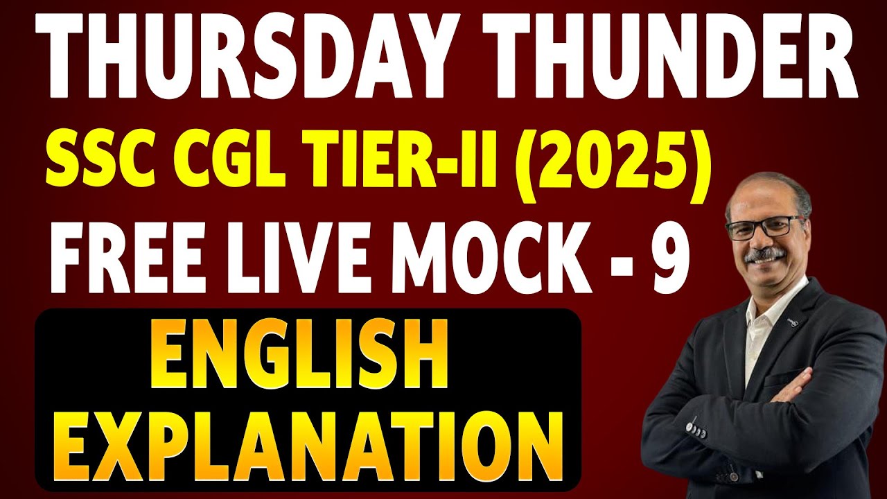 ALL INDIA TIER-II LIVE MOCK-9 | ENGLISH EXPLANATION BY JAIN SIR