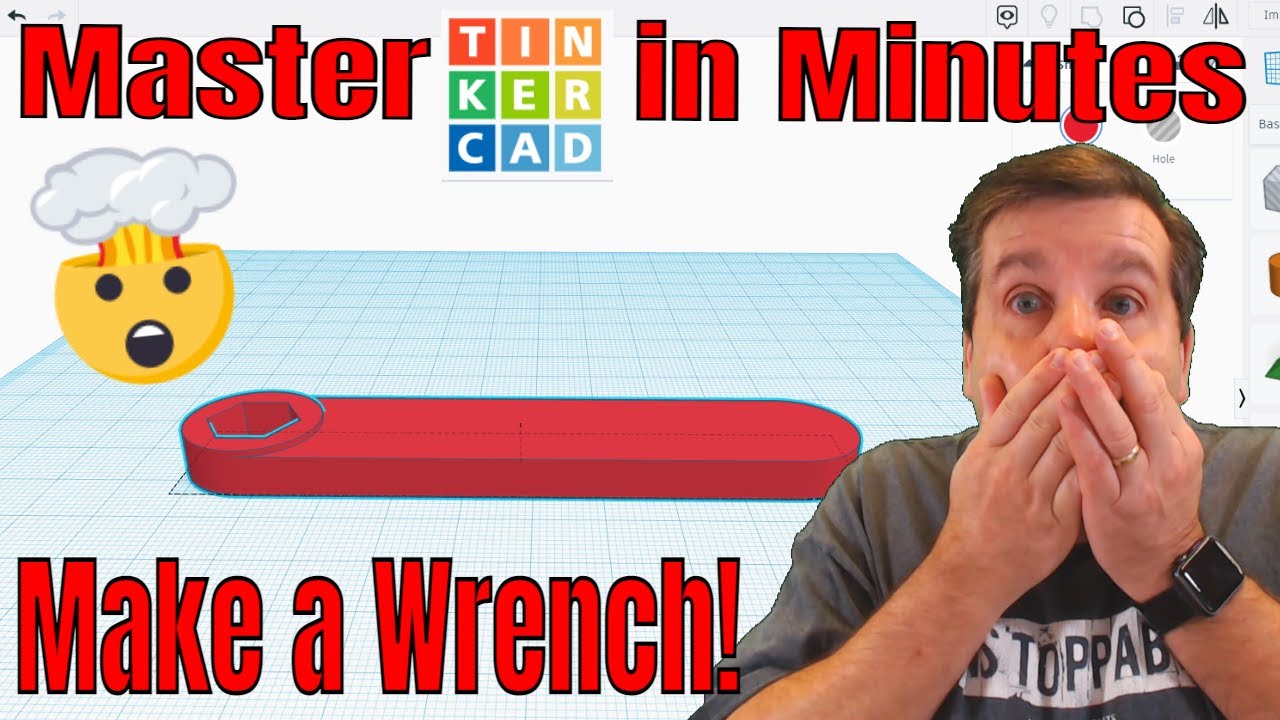 Создайте гаечный ключ, который можно напечатать на 3D-принтере, в Tinkercad | Освойте Tinkercad з...