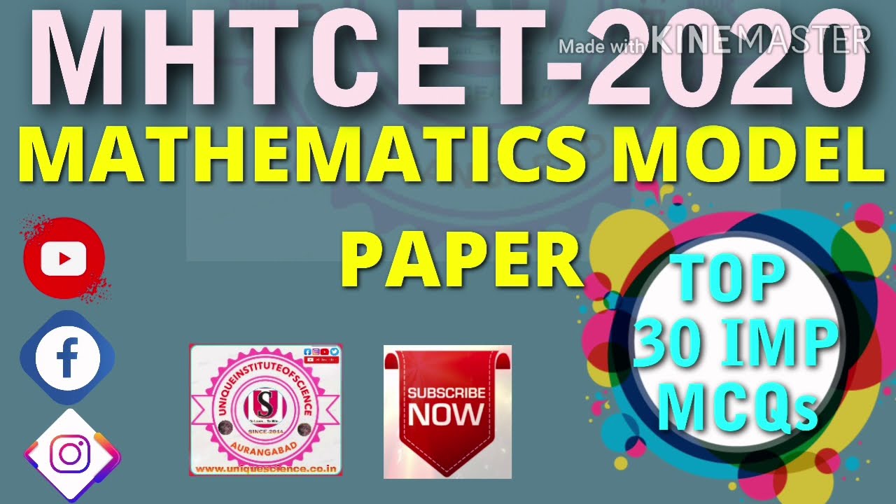 TOP 30 MOST EXPECTED QUESTIONS FOR MHT-CET-2020| MATHS VERY IMP MCQs | JEE | MATHEMATICS MODEL PAPER