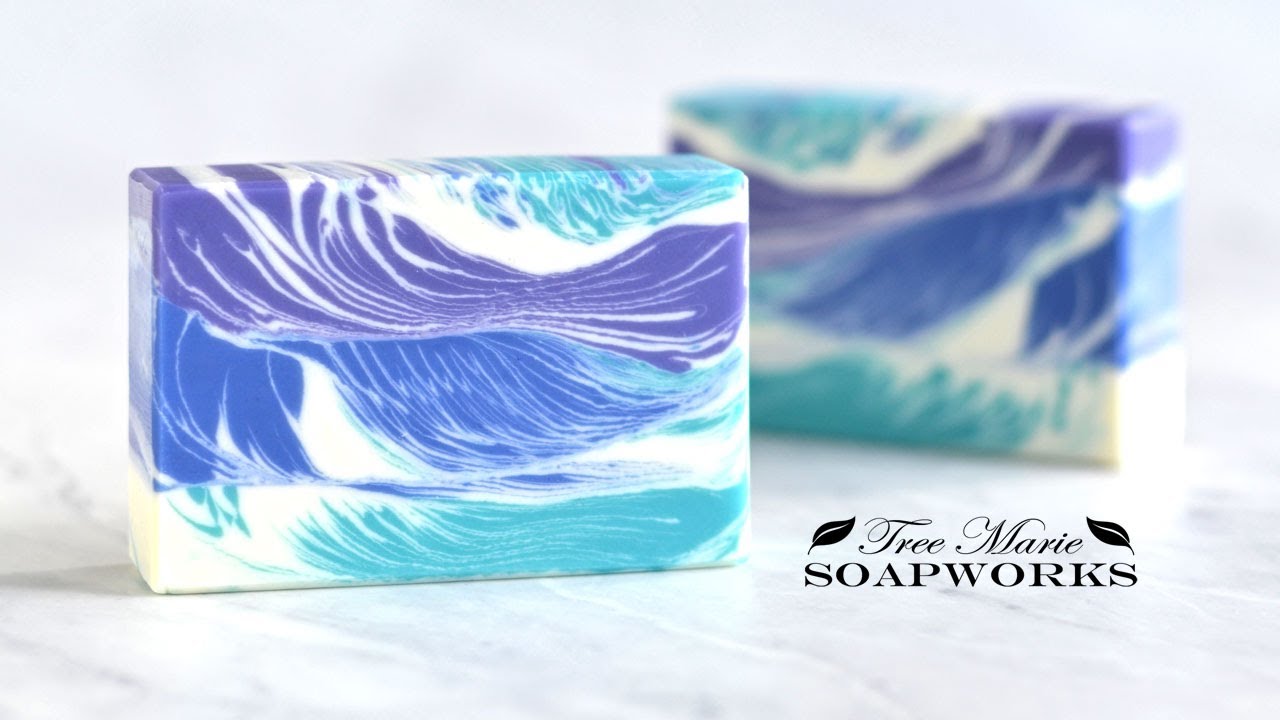 Line Pour Technique, Cold Process Soap, (Technique Video #23)