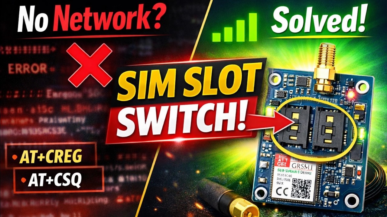 GSM Modem Network Commands & SIM Slot Switching 🔥 | Complete AT Command Tutorial