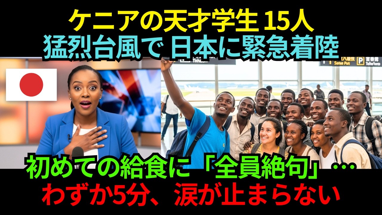ケニアの天才学生15人、台風で日本に緊急着陸…初めての給食体験で起きた“信じられない出来事”【海外の反応】