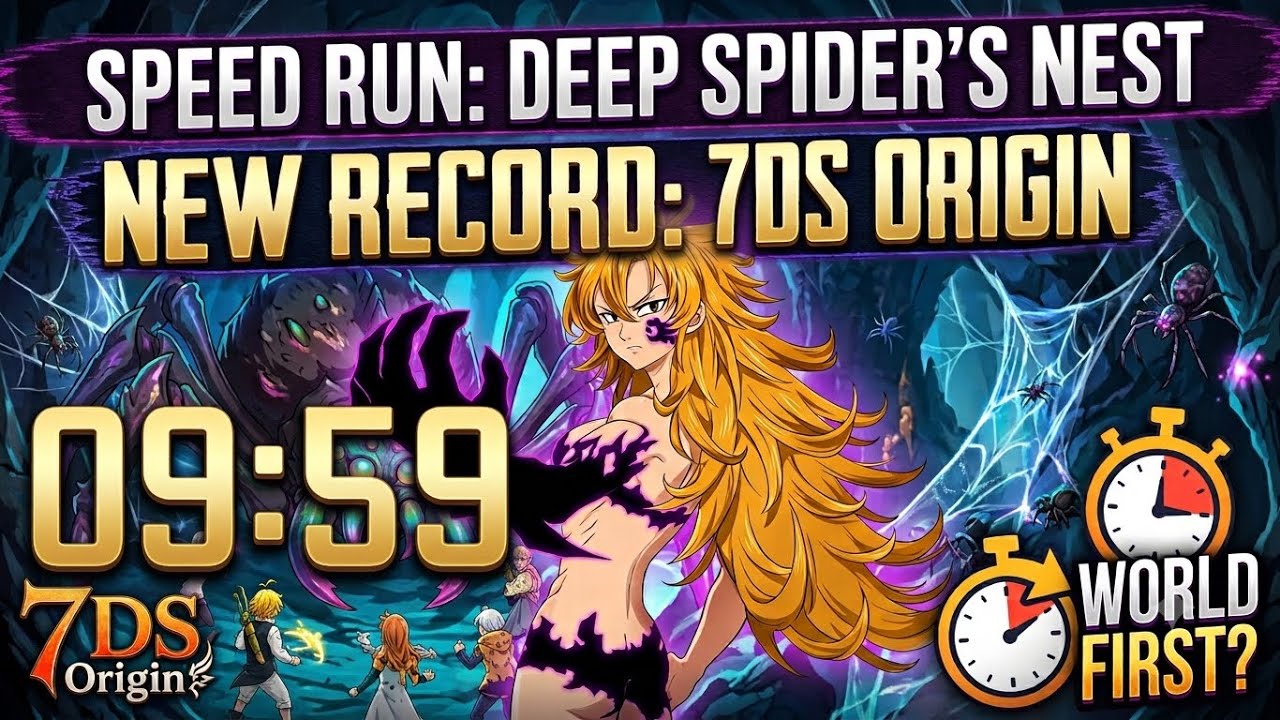 Derieri Leads the Raid! Deep Spider&rsquo;s Nest (7DS Origin) 9:59 Speedrun