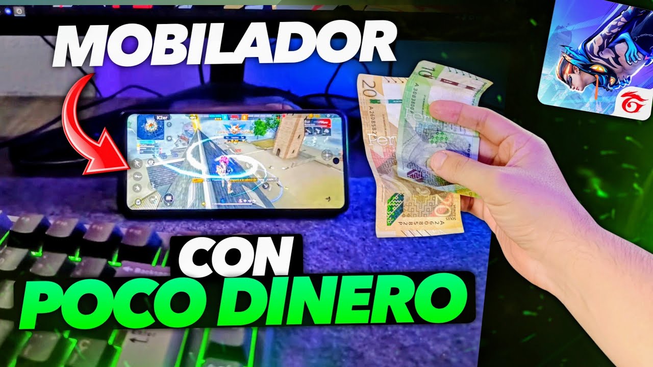 Asi ARMÉ un MOBILADOR Con Poco Dinero!! 😱Cómo JUGAR FREE FIRE con TECLADO y MOUSE en TELEFONO