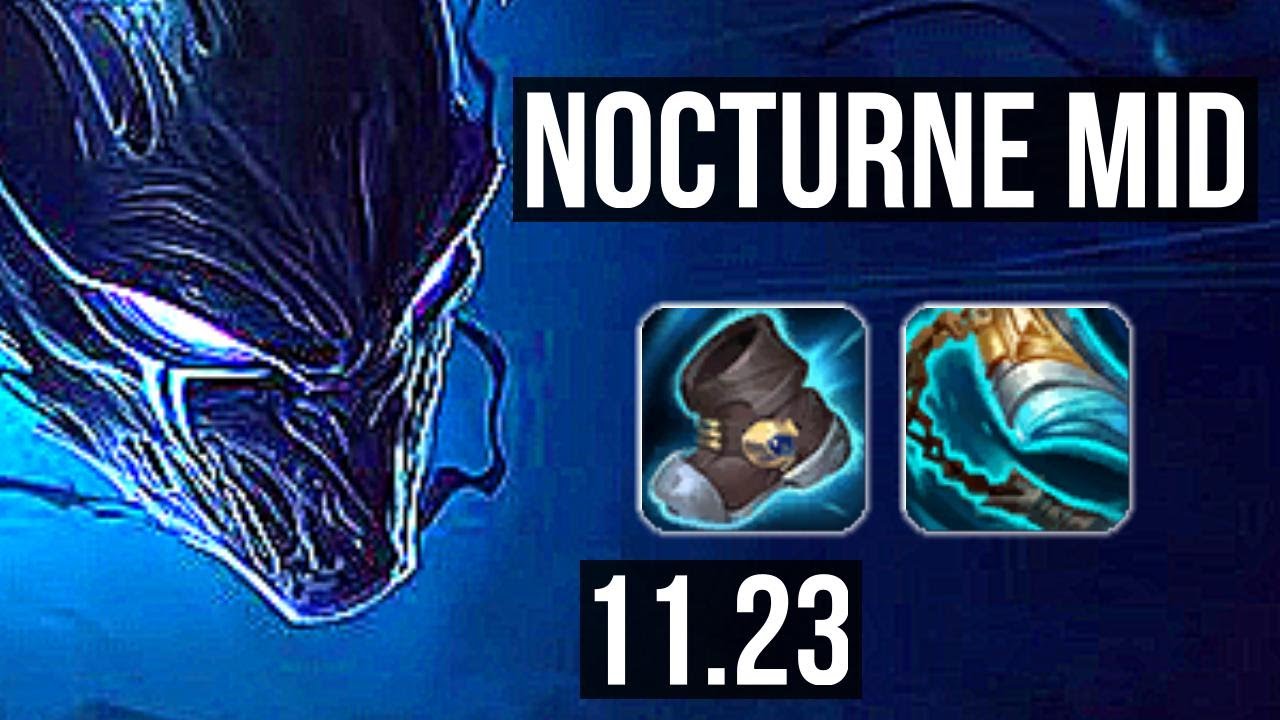 NOCTURNE vs FIZZ (MID) | Rank 3 Nocturne, 1.4M mastery, 300+ games | KR Challenger | 11.23