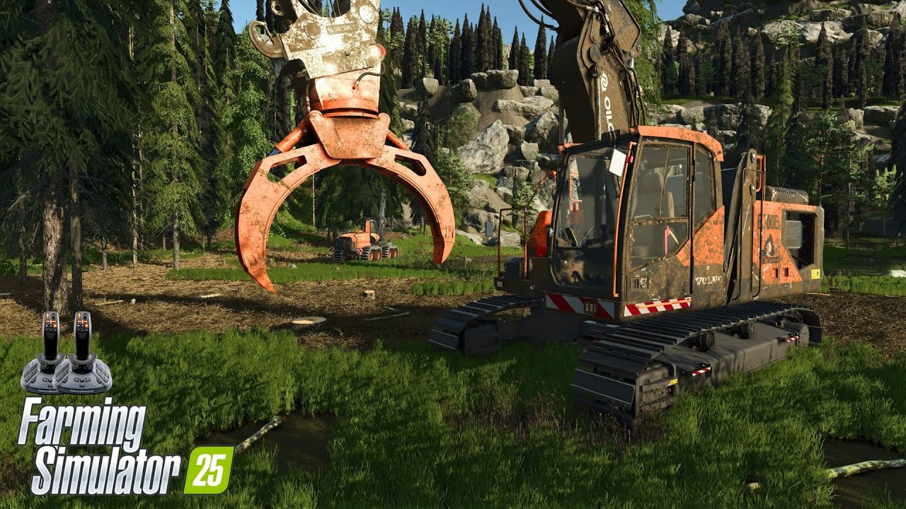 Forestry Madness is BACK! 🌲 Epic Lake Wall Build & INSANE Logging! Farming Simulator 25