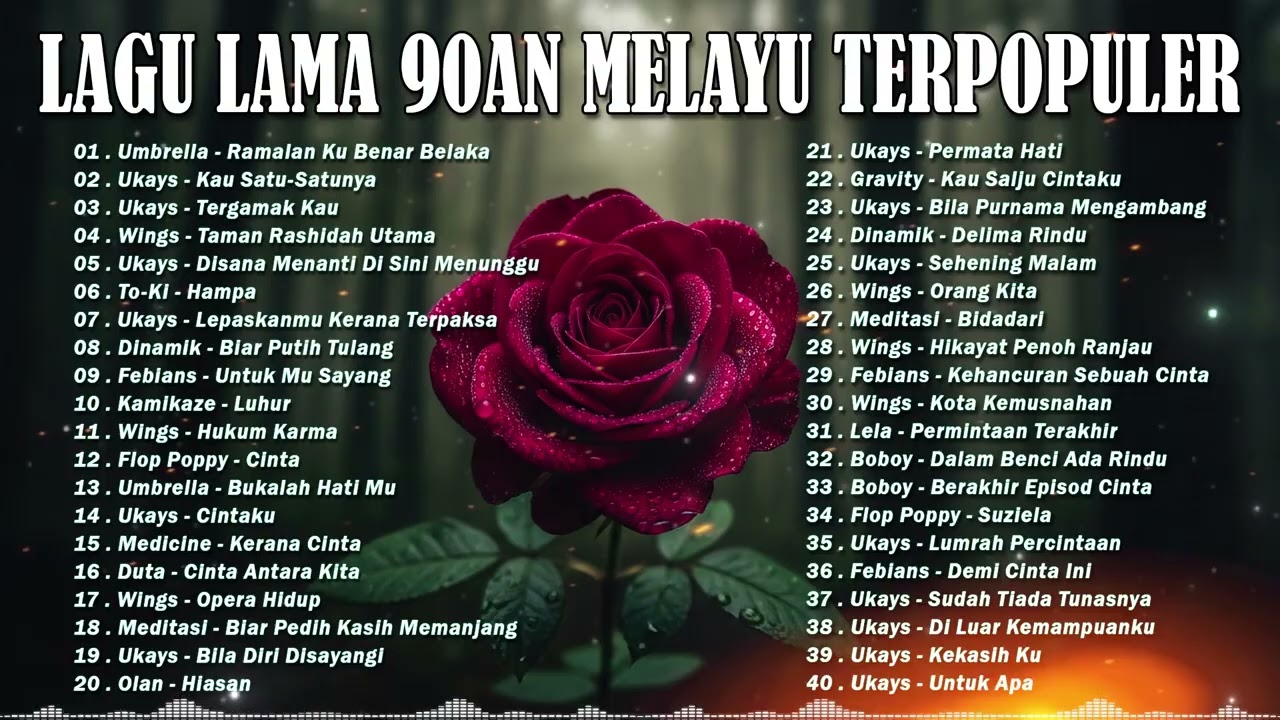 LAGU JIWANG 80AN DAN 90AN TERBAIK - LAGU SLOW ROCK MALAYSIA - KOLEKSI 40 LAGU2 JIWANG 80AN - 90AN