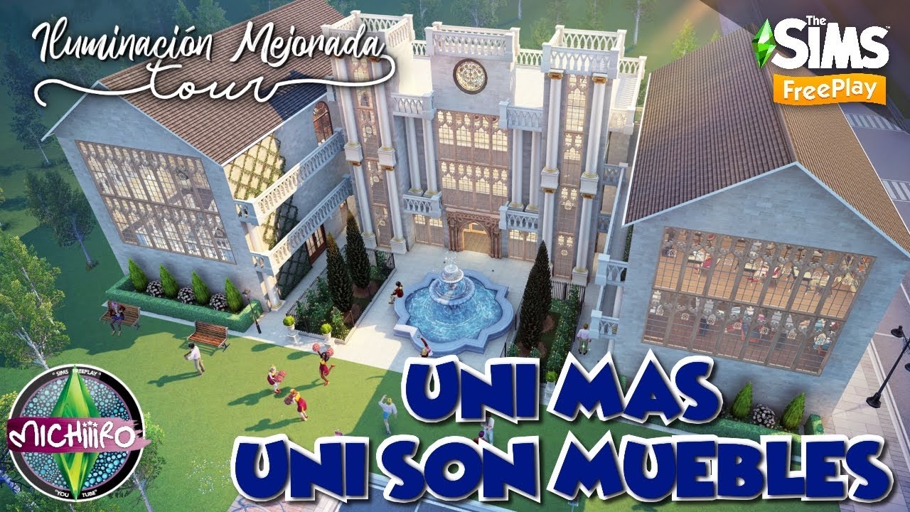NUEVA UNIVERSIDAD [Tour ] Prueba de creación Uni más, uni son muebles 🪑 Sims FreePlay 