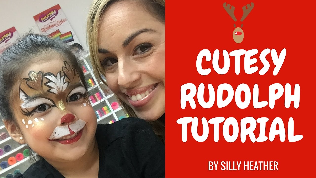 Cutesy Rudolph Face Painting tutorial