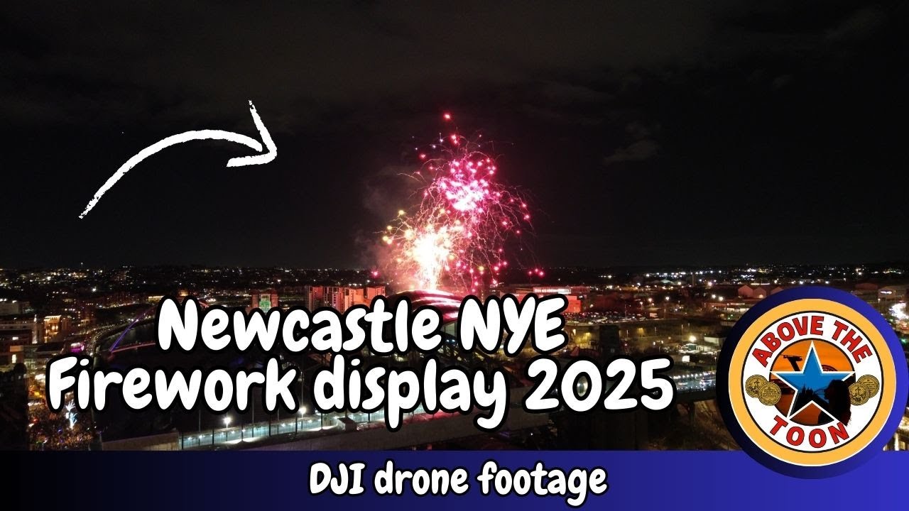 Newcastle Quayside NYE fireworks 2025 display