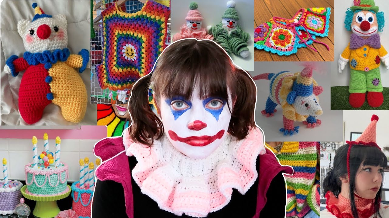 CLOWNCORE crochet ideas with patterns (beginner friendly)
