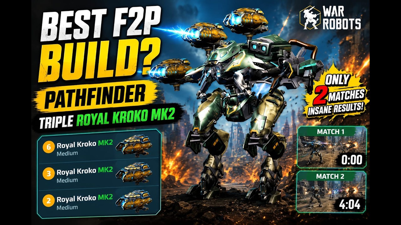 Лучшая F2P сборка Pathfinder? 🔥 Тройной Royal Kroko MK2 доминирует! | War Robots