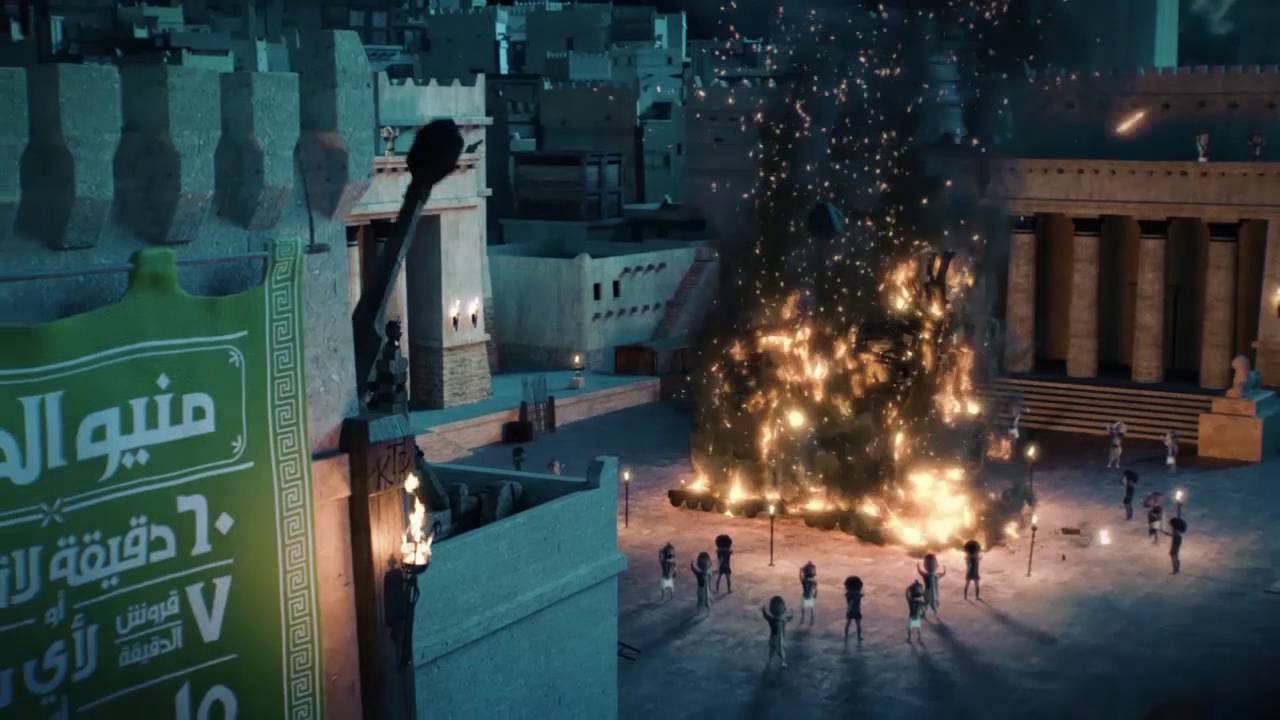 Troy Trojan Horse a-fire VFX, TP breakdown.... by Unexpected (thinkingParticles)