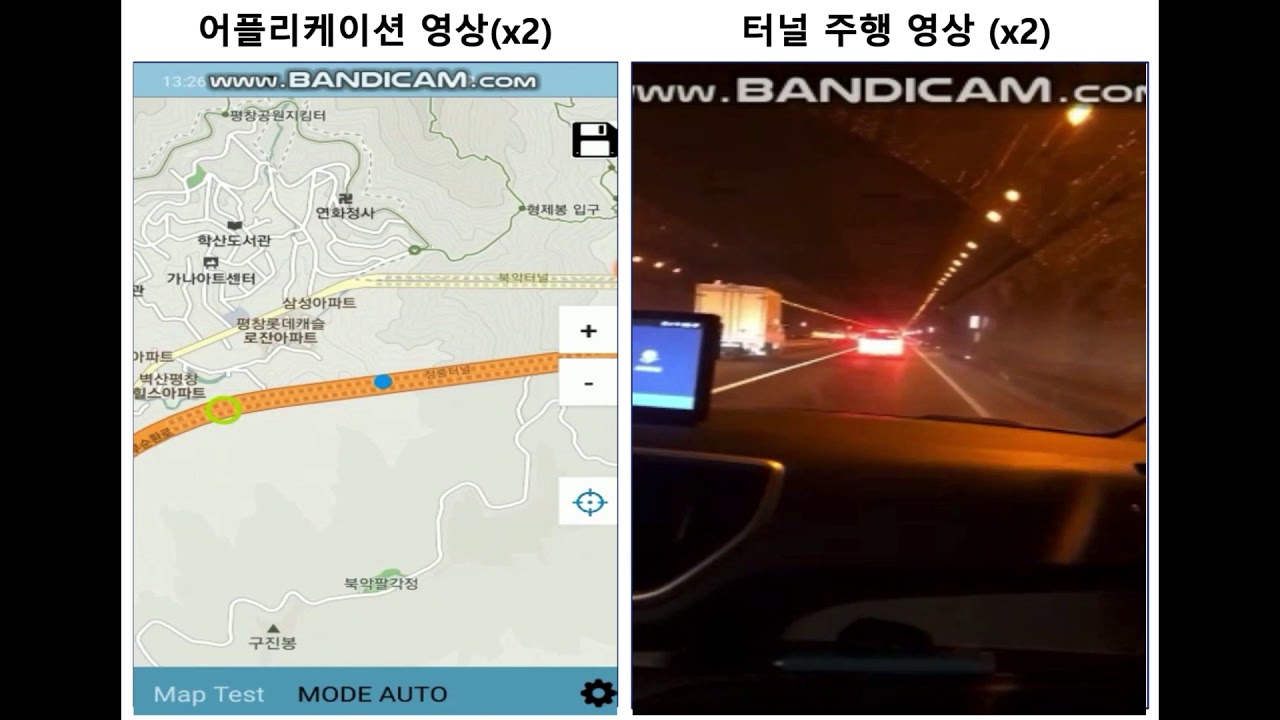 Vehicle navigation in Tunnel using INS only (KIST Slope Correction tech.)