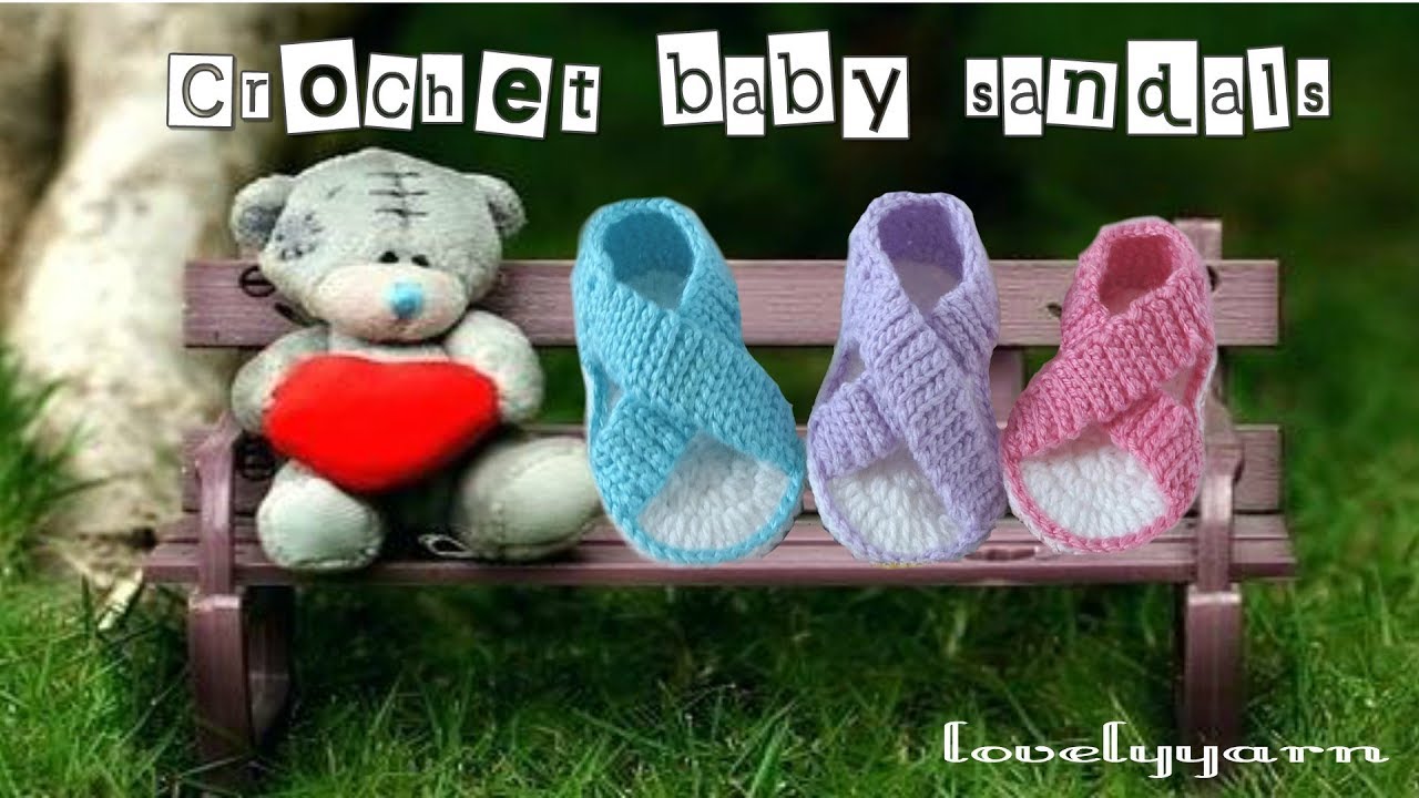 crochet baby sandals 0 - 6 mo โครเชต์รองเท้าเด็ก