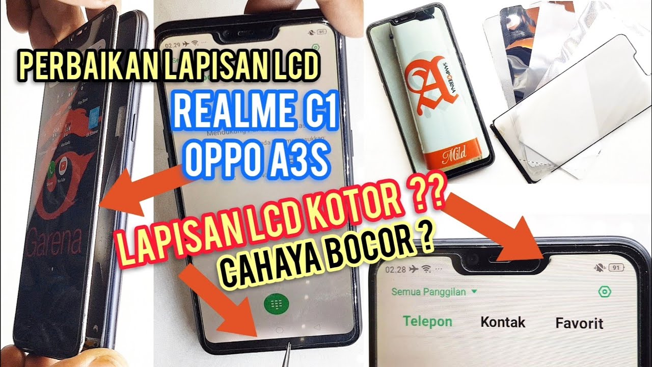 MENGATASI LCD KOTOR KEMASUKAN DEBU/CAIRAN ? CARA GANTI LAPISAN LCD HASIL MAXIMAL , TANPA GANTI LCD