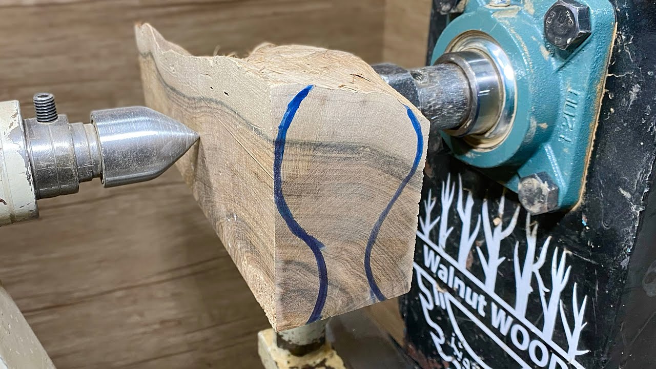 Woodturning: How I Made a Stunning Lamp from a Piece of Black Walnut