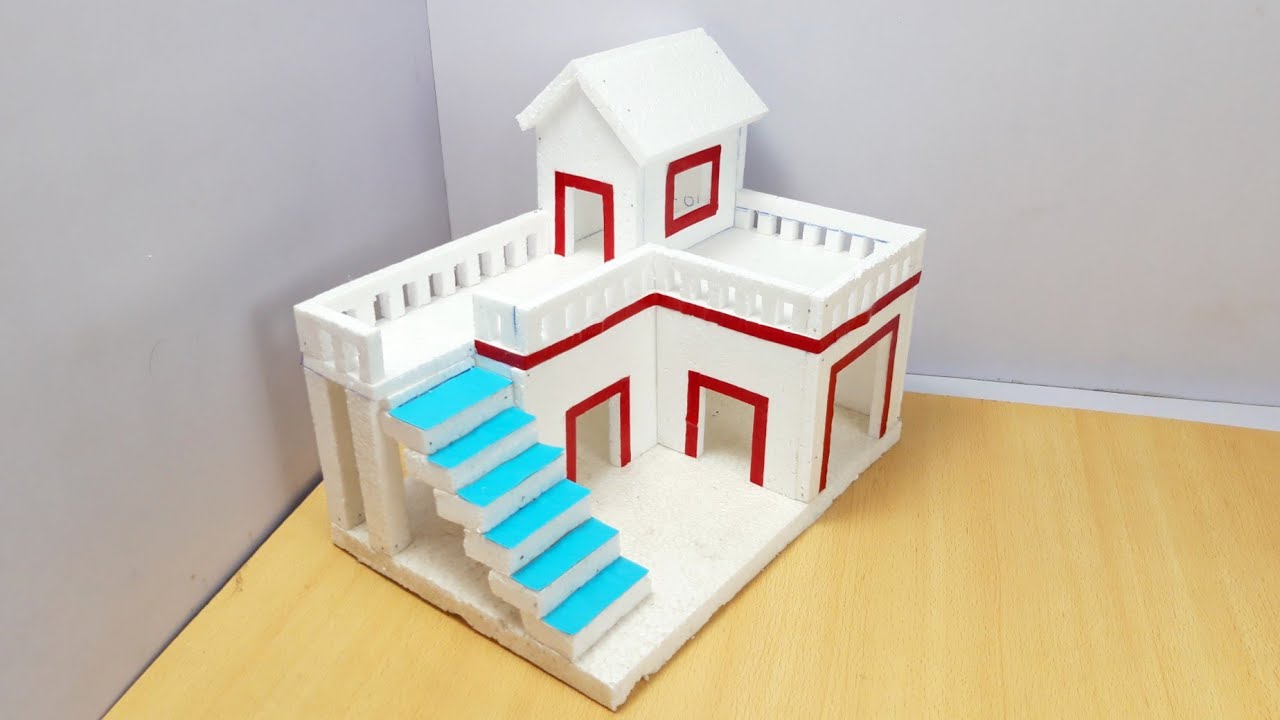 DIY Thermocol House | Thermocol Gharonda For Diwali | House Project From Thermocol | Diwali Ghar