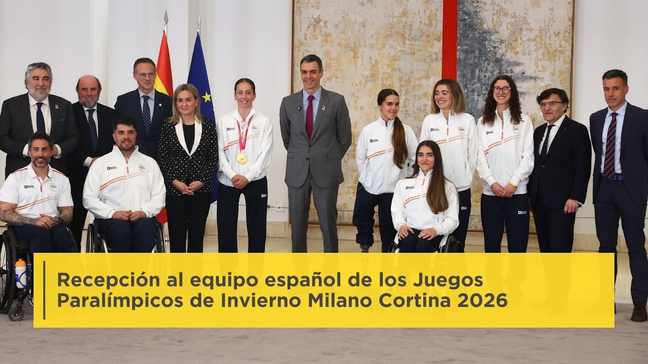 Pedro Sánchez recibe al equipo español de los Juegos Paralímpicos de Invierno Milano Cortina 2026