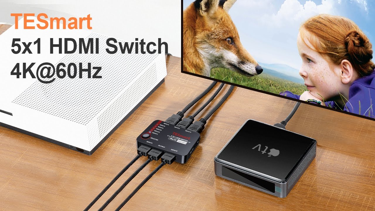 [TESmart] HDMI Switch/ 5 in 1 Out/ 4K@60Hz/ CEC/ Automatic Switching