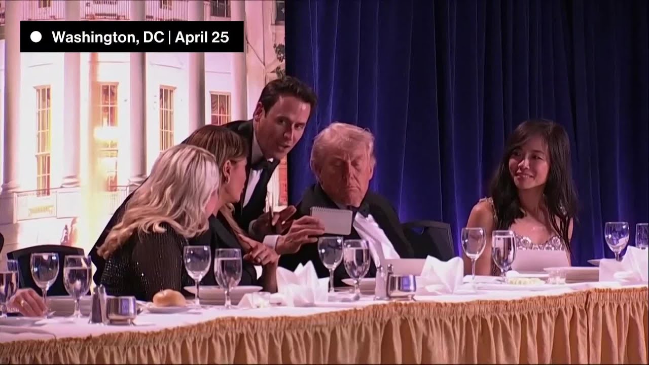 The Moment Trump Evacuated After Shots Fired at DC Event; Shooter Detained