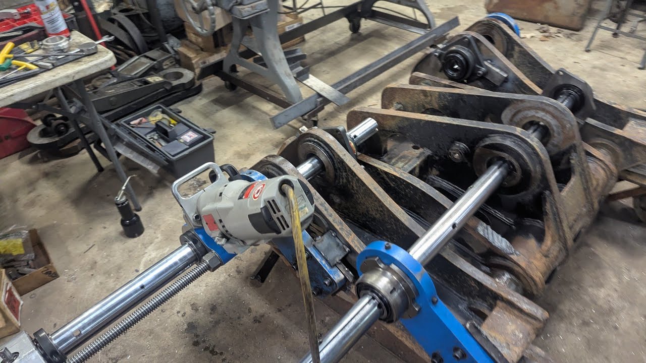 John Deere 744J coupler weld and bore, time to put the custom tooling to work!