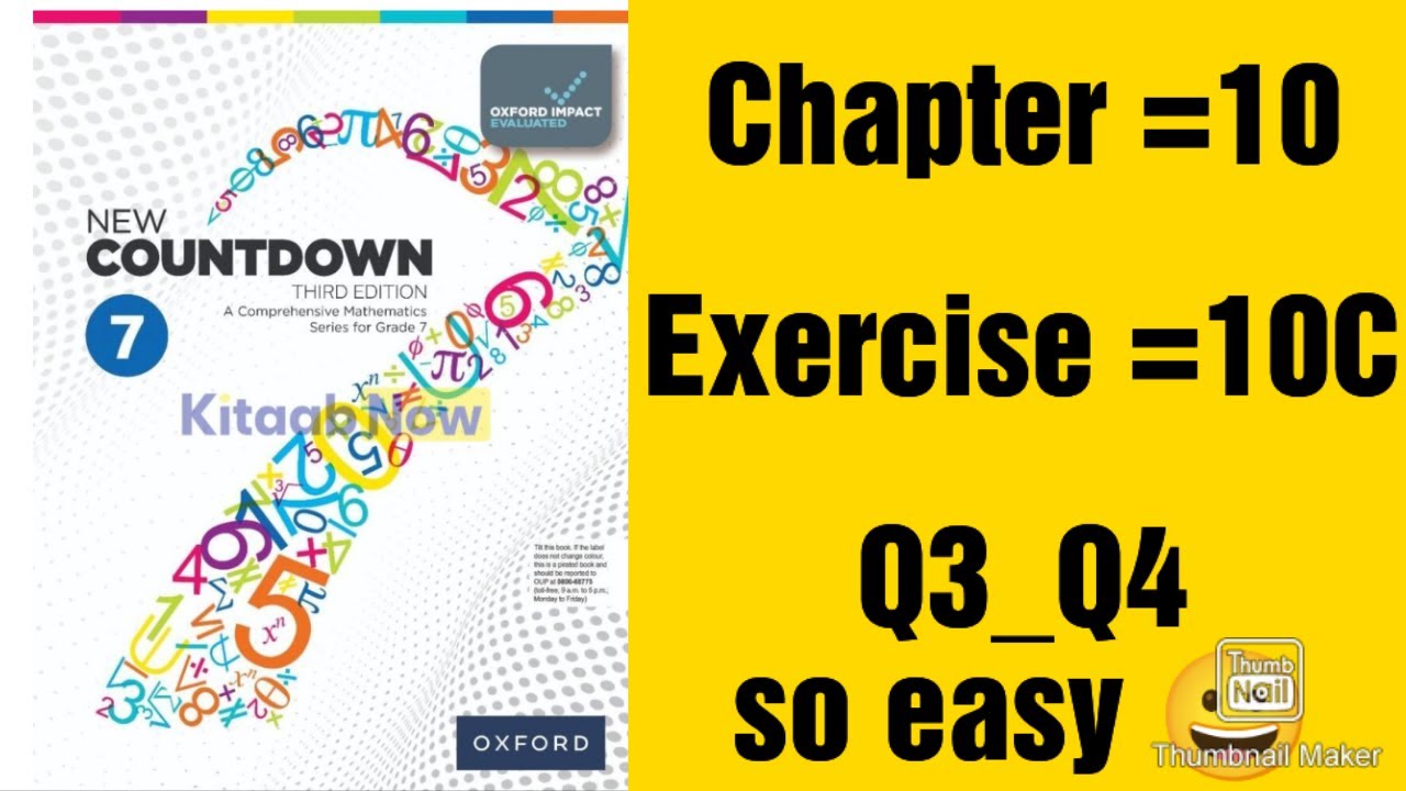 oxford new countdown book 7 third edition || chapter 10 || Exercise 10C || Q3_Q4 solved