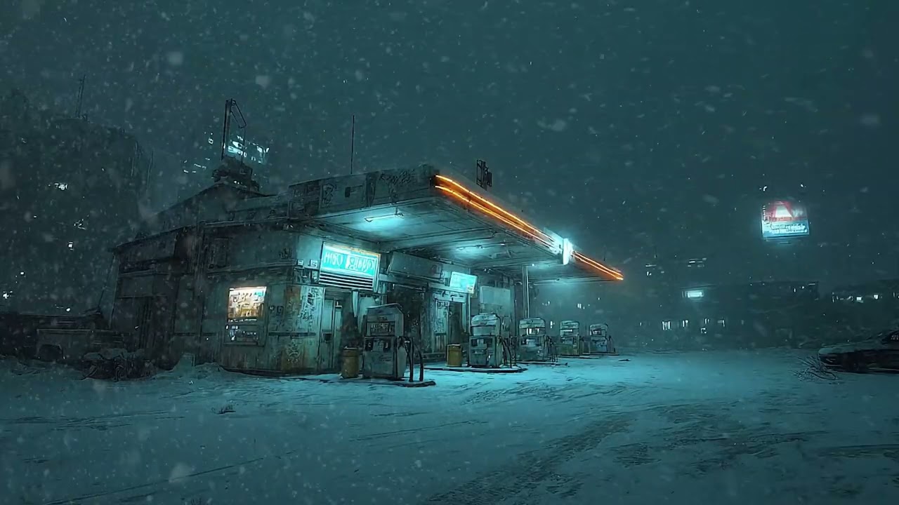Fall Asleep Deeply in Telosa City | Endless Blizzard Storm & Deep Wind ASMR