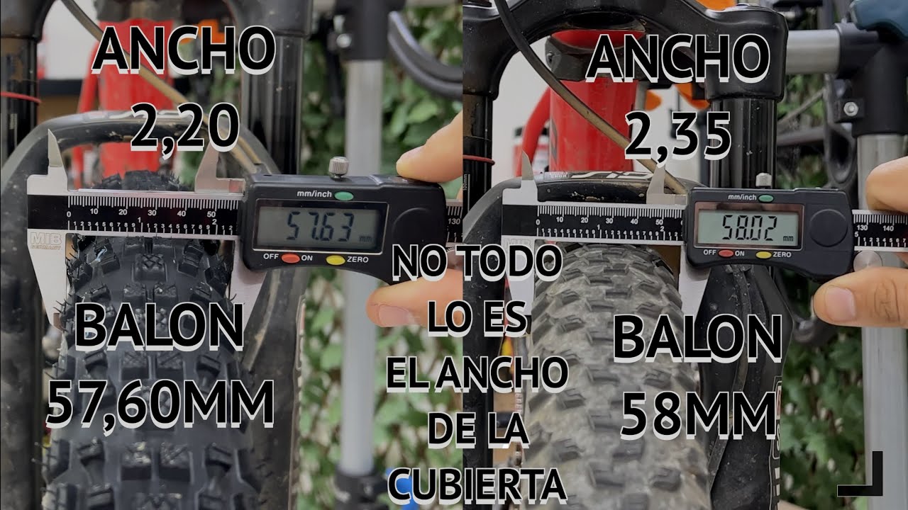 MI ELECCION DE CUBIERTAS PARA LO QUE SE VIENE, CUBIERTAS XC, COMPARATIVA DE MEDIDAS Y BALONES.
