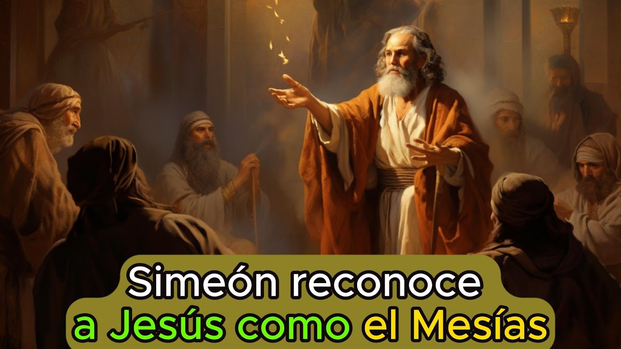 Simeón, un hombre justo, reconoce a Jesús como el Mesías cuando es llevado al templo #dios  #biblia