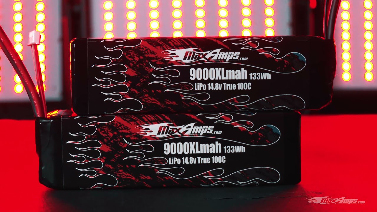 MaxAmps  9000XL LiPo 4S 14.8v Pair for 8S X-Maxx