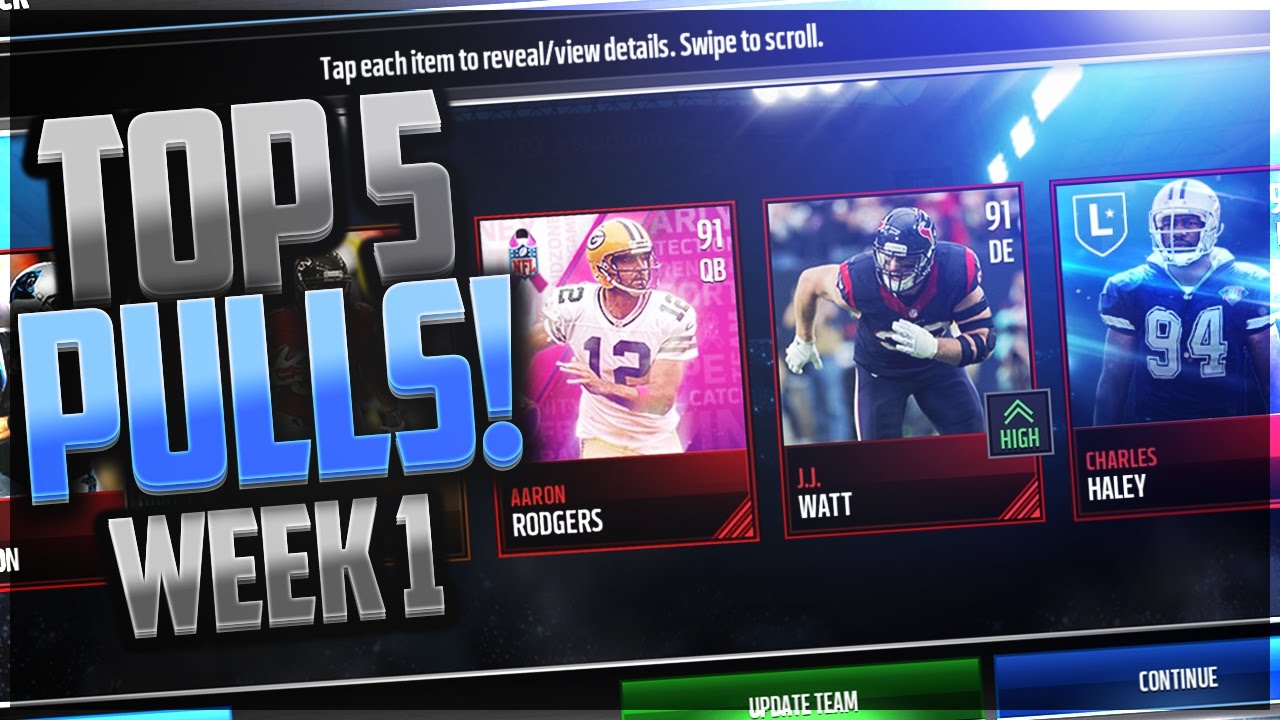 Top 5 Pulls of Madden Mobile! Week 1